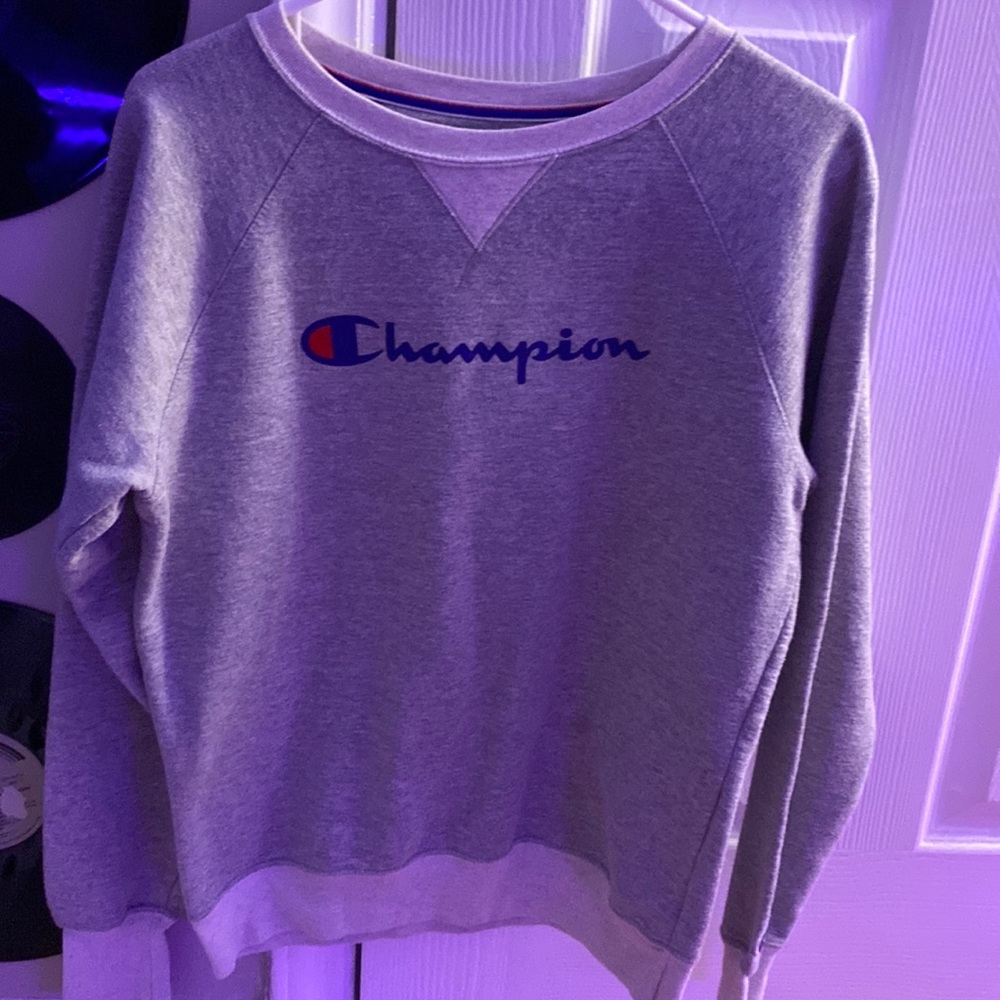 gray champion sweatshirt